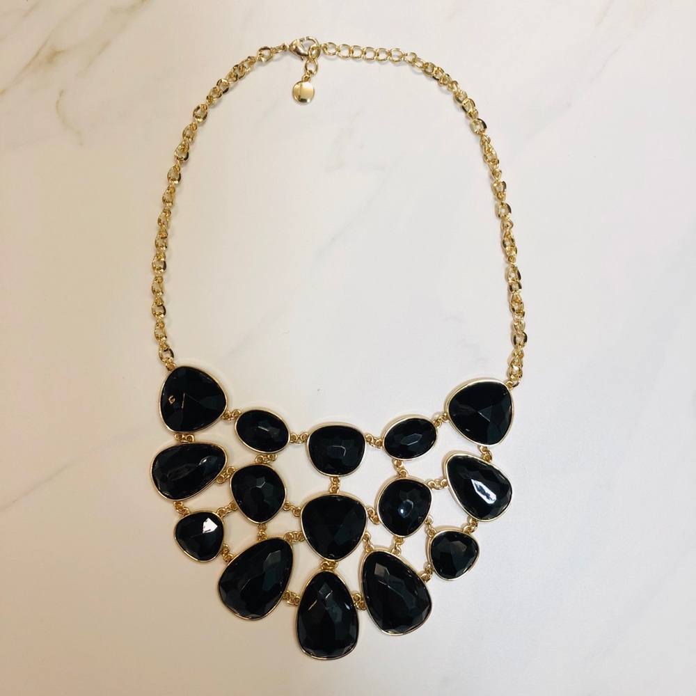 Charter club black stone statement necklace